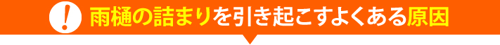 雨樋の詰まりを引き起こすよくある原因