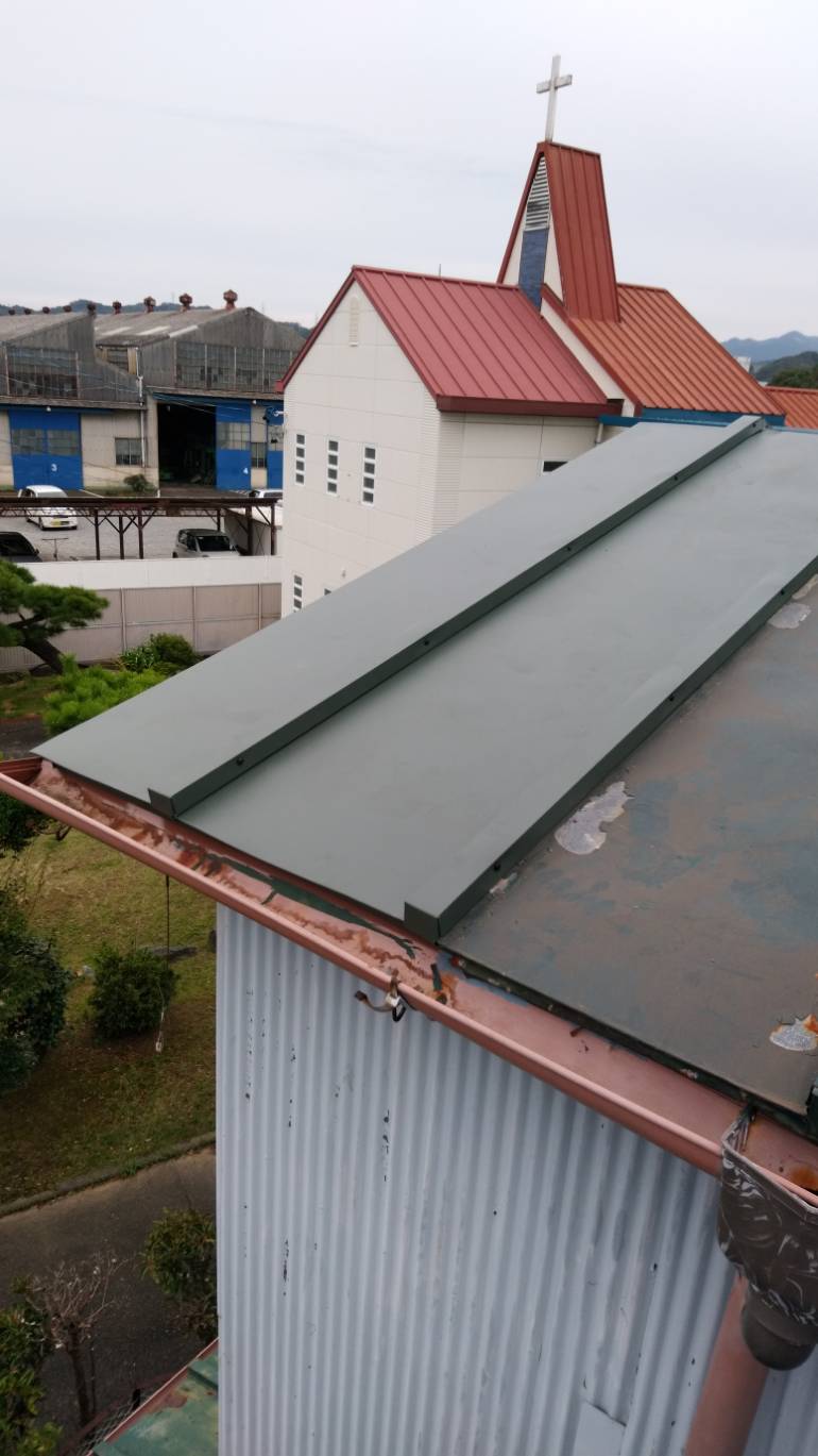 台風で屋根修理・清水区由比