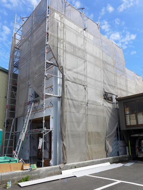 葵区・外壁貼り・ガルバリウム鋼板