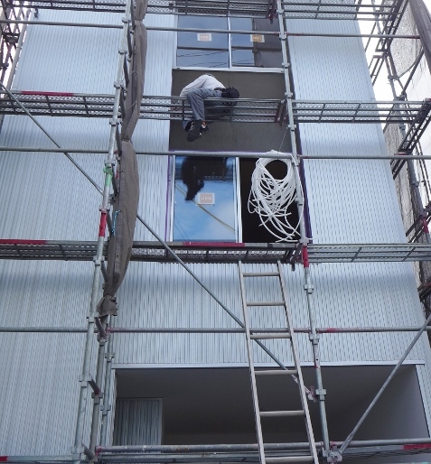 葵区・外壁貼り・ガルバリウム鋼板