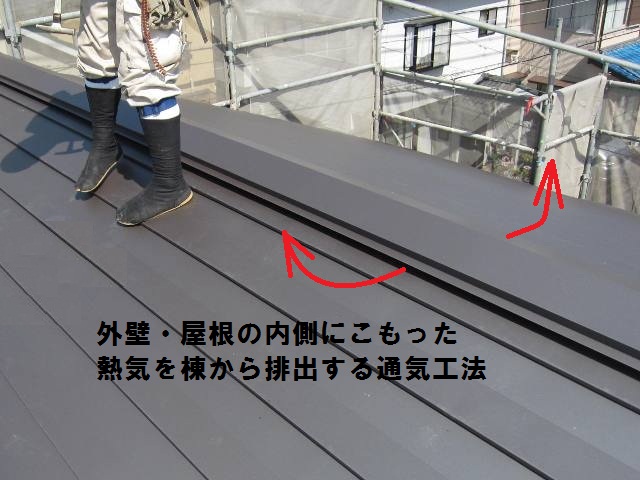 葵区新伝馬・屋根ガルバリウム鋼板葺き